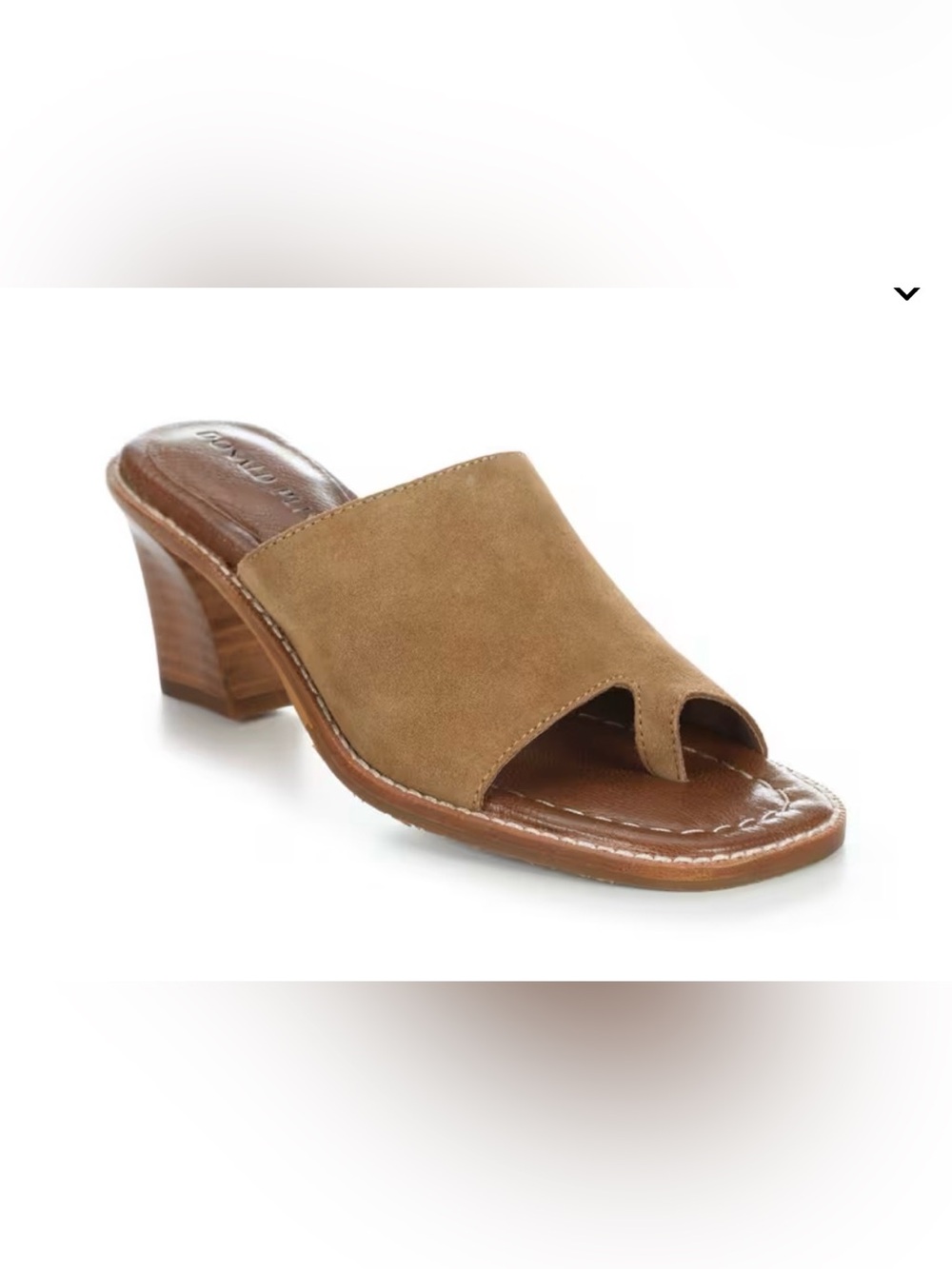 Donald J Pliner Jin brown suede slide sandals heeled size 6